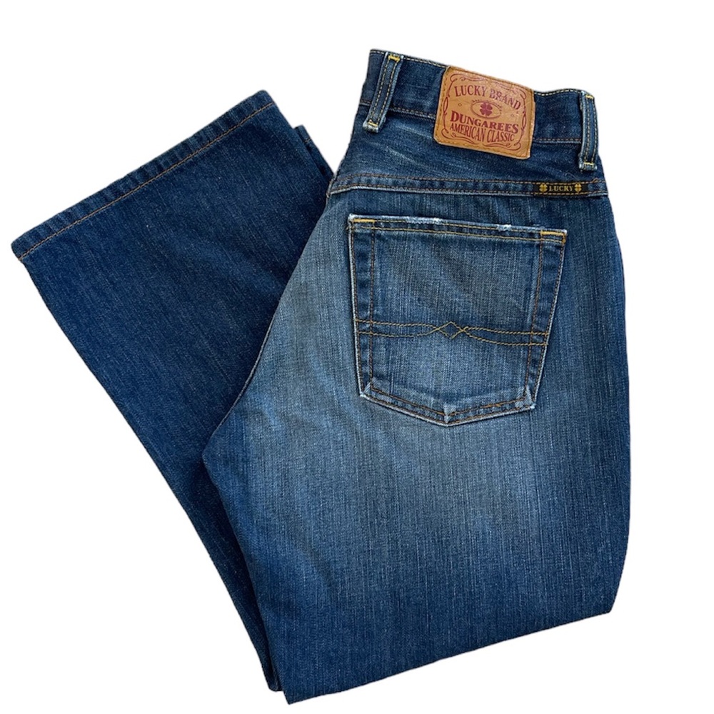 LUCKY BRAND Button Fly Easy Rider Crop Woman’s Denim Mid Rise Jeans Size 4/27